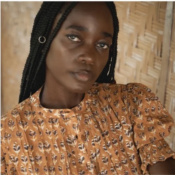 NWT Daughters of India prairie dress is autumn block print size small - Picture 13 of 14